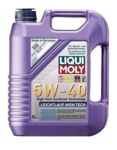 Liqui Moly Aceite 5w40 Leichtlaut High Tech Sintetico 5 Litr