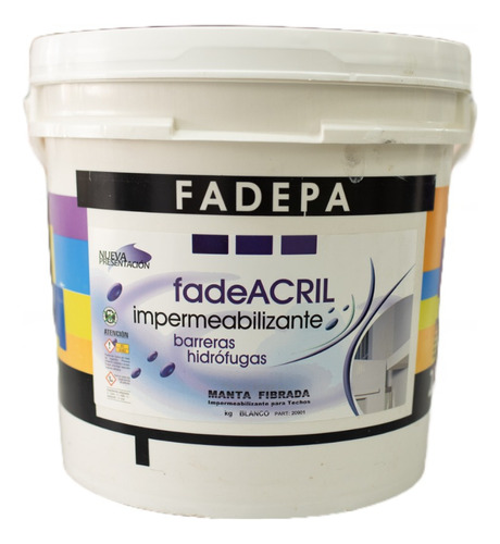 Pintura Atérmica Impermeabilizante Techos 10 Kg Fadepa