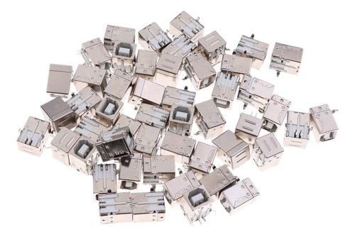 50 Piezas De Enchufe Hembra Usb Tipo B De 90 Grados/ángulo R