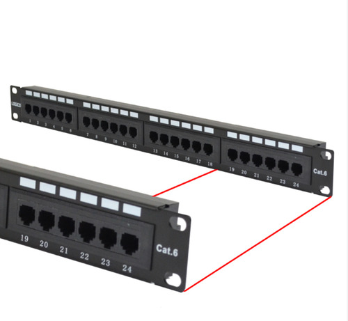 Patch Panel Cat6 24 Puertos 19 1u Montaje Utp