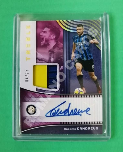 Tarjeta Panini Antonio Candreva Autografo Parche /25 Inter