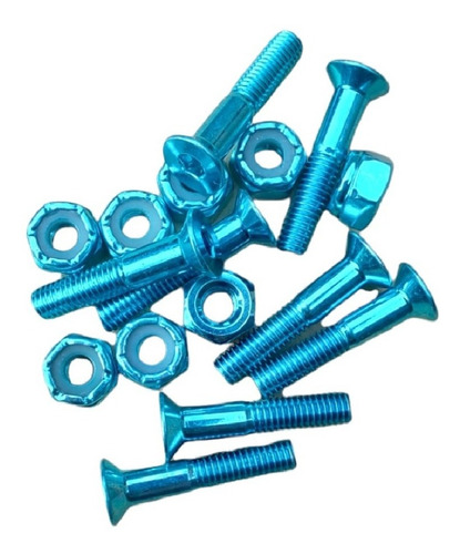 Imagen 2 de 3 de Set 8 Tornillos Colores Skate No Name Allen 1¨ Importados