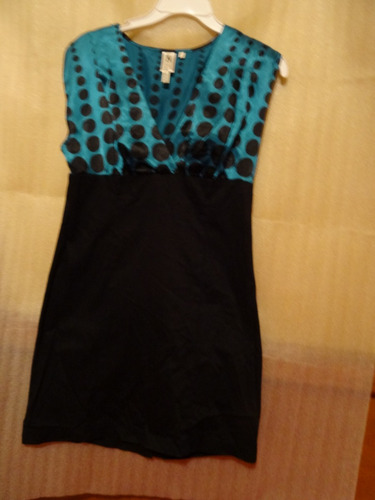 Vestido Negro/azul Heart Soul Talla M De Mujer -vs2