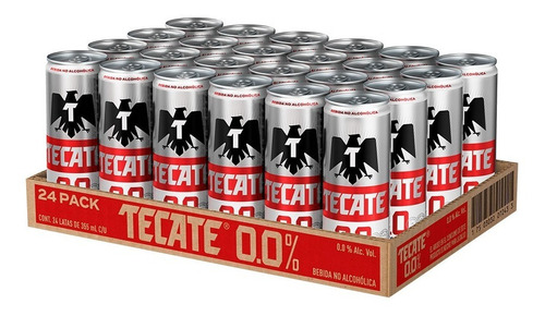 Cerveza Sin Alcohol Tecate 0.0 24 Latas De 355ml