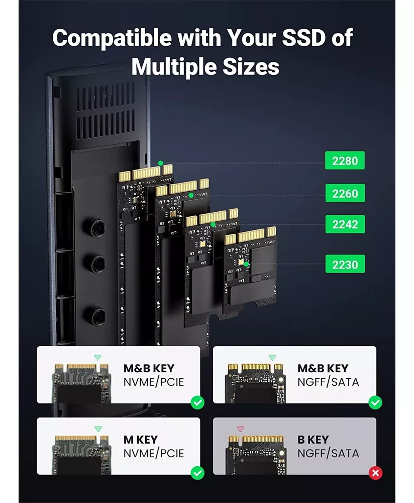 Primeira imagem para pesquisa de case ssd m2