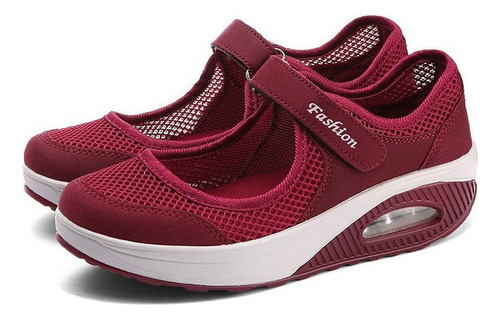 Zapatillas De Tenis De Malla Casual Para Mujer Sin Agujetas