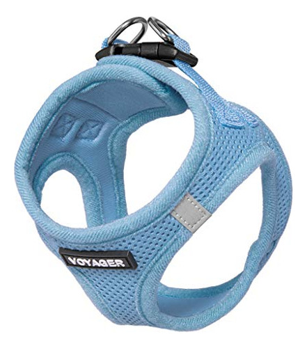 Pechera Con Arnes Para Mascotas Color Azul Tamaño Mediano