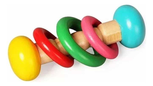 Sonajeros Para Bebe Juguete De Madera Estimulacion Temprana