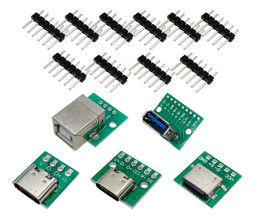 Conector Usb A Dip Con Placa Pcb, Micro-usb, Usb 2.0, C, U