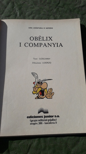 Libro Tapa Dura Asterix : Obelix I Companyia Año 1979 (Usado)