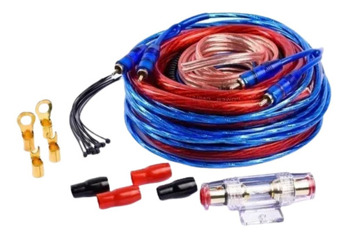 Kit Cables Instalacion Potencia 8 Gauge Hasta 1500w Maverick