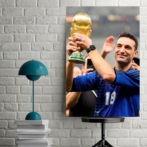 Cuadros Futbol Argentina Campeón Scaloni (60x40cm)