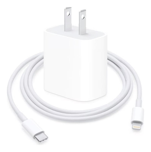 Apple Cargador 20w Usb-c Lightning To Usb Color Blanco (Usado)