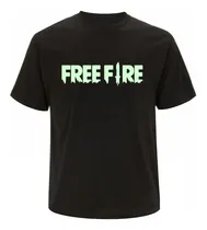 Comprar Remera Adulto Free Fire Brilla En La Oscuridad 100% Algodón
