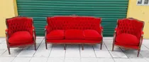 Comprar Juego De Sillones Estilo Francés Luis Xvi Capitoné - Living