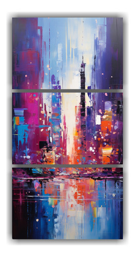 75x150cm Cuadro Abstracto De Nueva York - Estilo Moderno