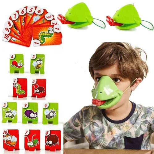 Juego Mesa Rana Camaleon Lengua Atrapa Cartas Insectos