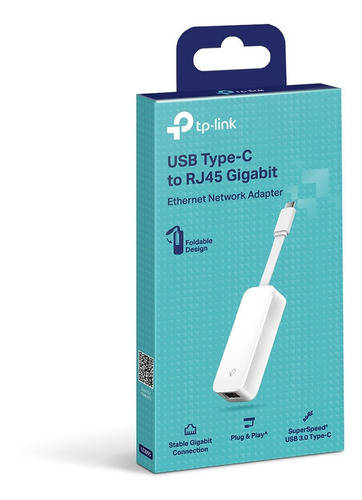 Adaptador De Red Tp-link Gigabit De Usb Tipo C A Rj45 Ue300c