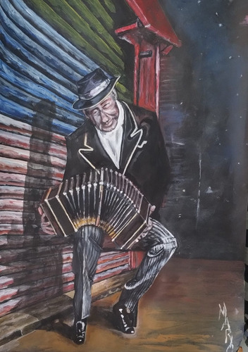 Lamina Tango Pintada A Mano