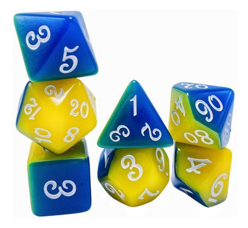 2 X 7 Piezas De Dados De Juego De Varios Lados, Juego De