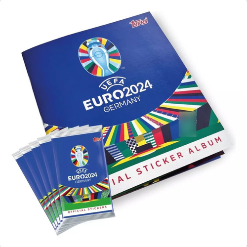 Álbum Uefa Euro 2024 Germany + 360 Figurinhas (60 Envelopes)