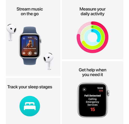 Funda De Aluminio Midnight Para Apple Watch Se Gps De 40 Mm