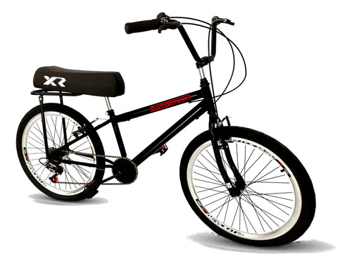  Maria Clara Bikes Mob Bicicleta Aro 24 con asiento móvil de 6 velocidades, tipo BMX Am, color negro