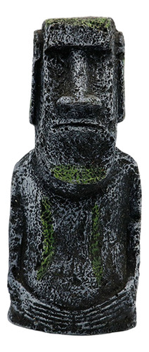 Pecera Moai Estatuas Terrario Paisaje Los 7.5x5.5x17.5cm