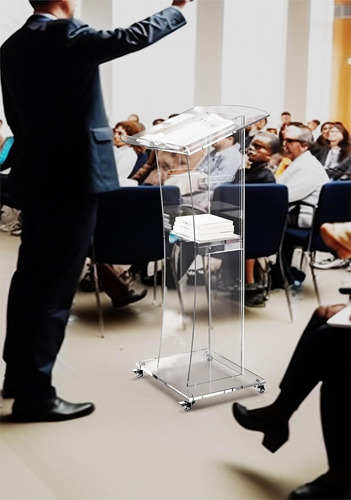 Podio De Acrílico Moderno Transparente