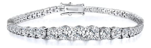 Pulsera De Tenis Con Circonita Cúbica Graduada Para Mujeres
