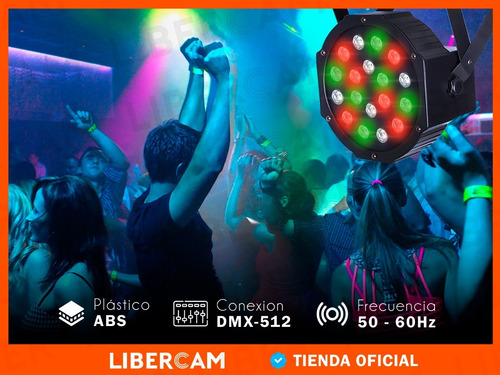 Imagen 5 de 10 de Luz Proton Par 18 Luces Dj Audioritmica Dmx Iluminacion Led