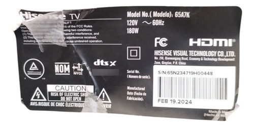 Modulo Wifi Hisense 65a7k / Zdgf7668au-t (Usado)
