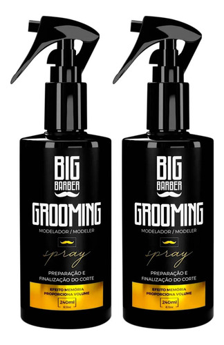 Kit 2x Grooming Modelador Barba Cabelo Bigode Big Barber