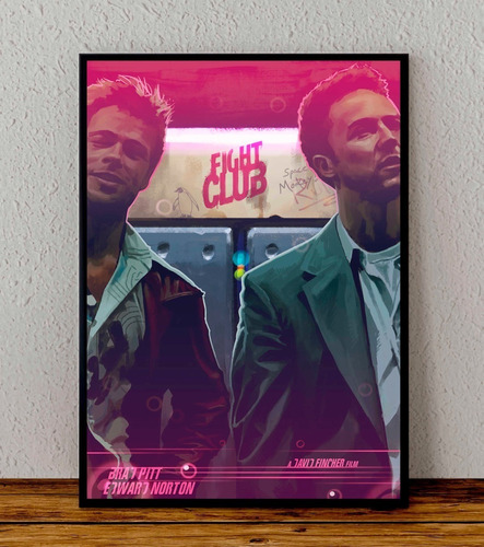 Cuadro 33x48 Poster Enmarcado El Club De La Pelea Pelicula1