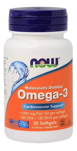 Omega 3 Now Foods 1000 Mg Puro Concentrado Importado 30 S 