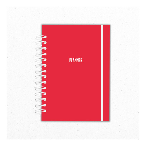 Agenda Planner 52 Semanas Sin Fechas WLG Bold Rojo