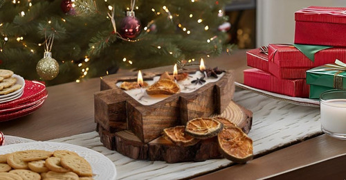 Vela De Árbol De Navidad 8 X 6 Pulgadas 3 Mecha, Infundidas