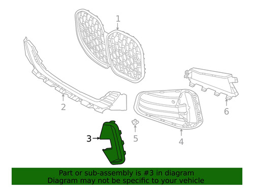 51118077069 Paragolpes Delantero Izquierdo, Moldura Antinieb