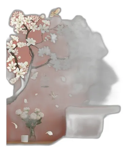 comprar Vinilos Decorativos Estilo Chino Con Flores Blancas, Árbol N