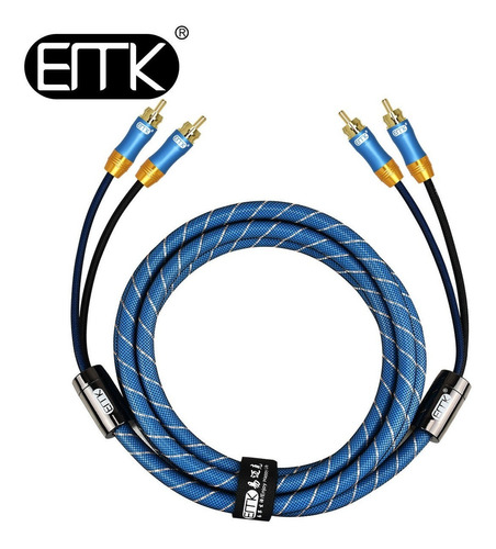Imagen 1 de 8 de Cables 2 Rca A 2 Rca De Interconexion Emk 