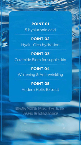 Skin1004 Madagascar Centella Hyalu Cica Blue Serum 50ml Momento De Aplicación Día/noche Tipo De Piel Todo Tipo De Piel