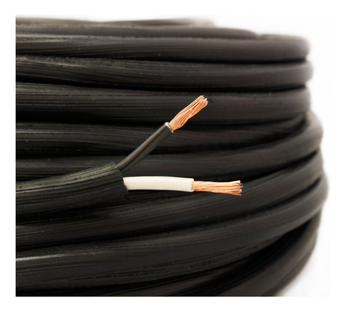 Cable Electrico Uso Rudo 2x16 Con 50m Jardin Exteriores Casa Cubierta Negro