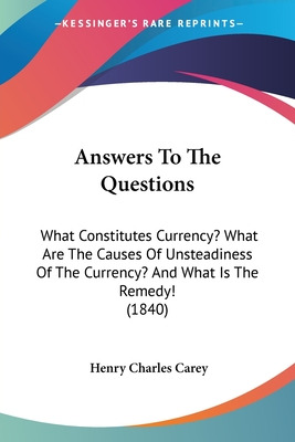 Libro Answers To The Questions: What Constitutes Currency...