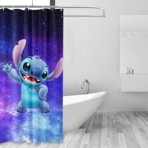 Aplicable A Juego De Cortinas De Ducha Anime Stitch,