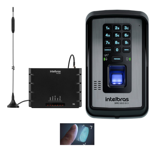 Kit Interfone Coletivo Xpe 1013 Bio Id Intelbras Celular 3g