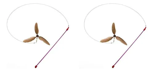 Toy De Gato Gocat Da Ron-sheler, Una Hélice De Plumas Que Gi