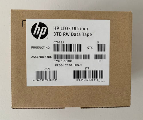 Imagen 7 de 8 de Cinta De Datos De Rw Lto5 Ultrium 3 Tb X5 Unidades