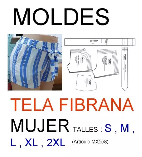 Rizo atlántico trimestre Molderia Industrial Para Short De Mujer En Tela Fibrana