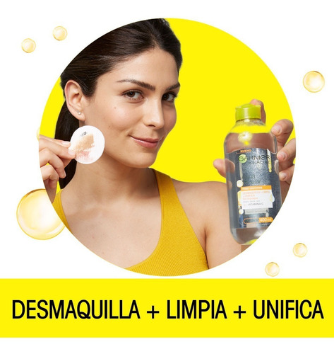 Imagen 4 de 7 de Agua Micelar Desmaquillante Con Vitamina C Express Aclara