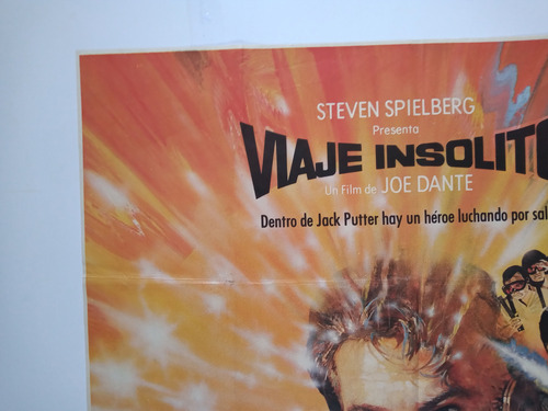 Afiche Cine Antiguo Viaje Insolito -doble- Joe Dante Años 80 (Usado)